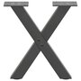 Voir la diapositive 4 : VIDAXL Pieds de table basse forme de X 2 pcs anthracite 30x(30-31) cm