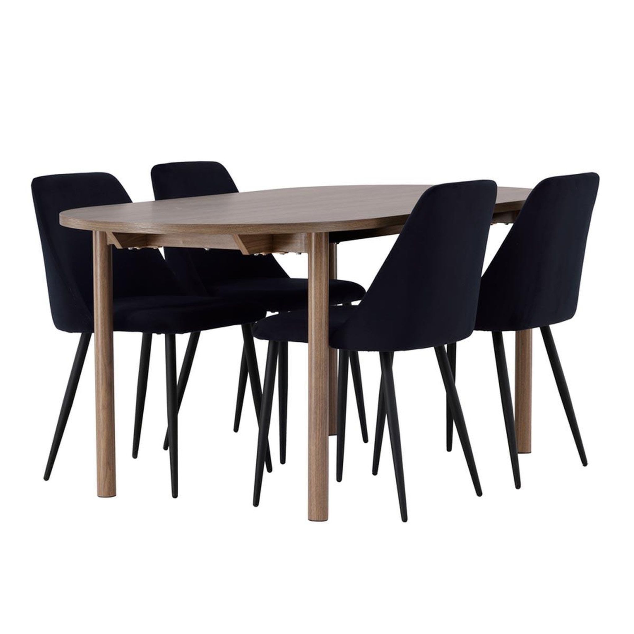 Paris Prix Ensemble table à manger & 4 chaises  andy & night  180cm naturel & noir