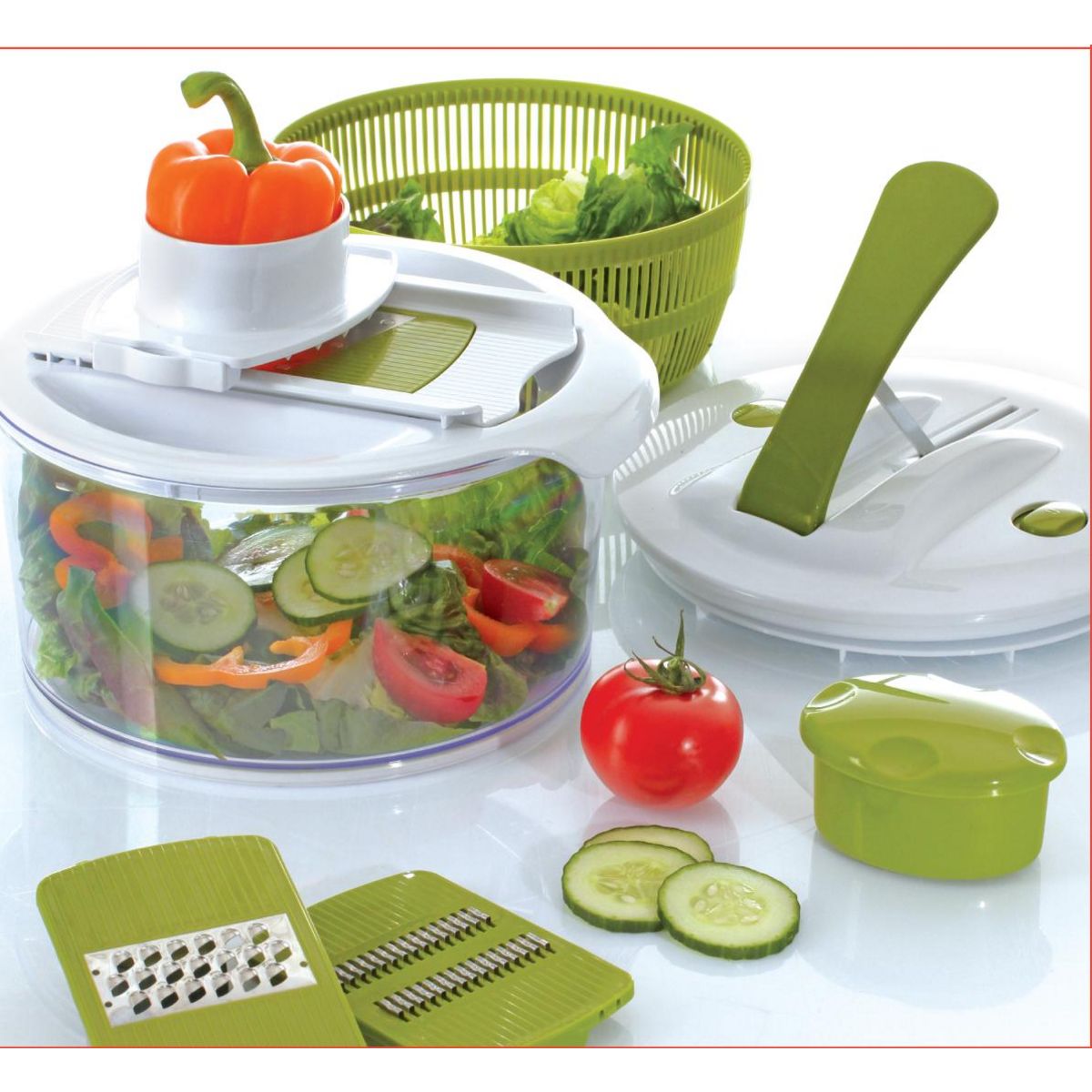 SECRET DE GOURMET Essoreuse mandoline 2 en 1