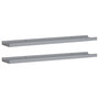 Voir la diapositive 2 : VIDAXL Etageres a rebord pour cadre photo 2 pcs Gris 80x9x3 cm MDF