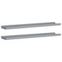 Voir la diapositive 2 : VIDAXL Etageres a rebord pour cadre photo 2 pcs Gris 80x9x3 cm MDF