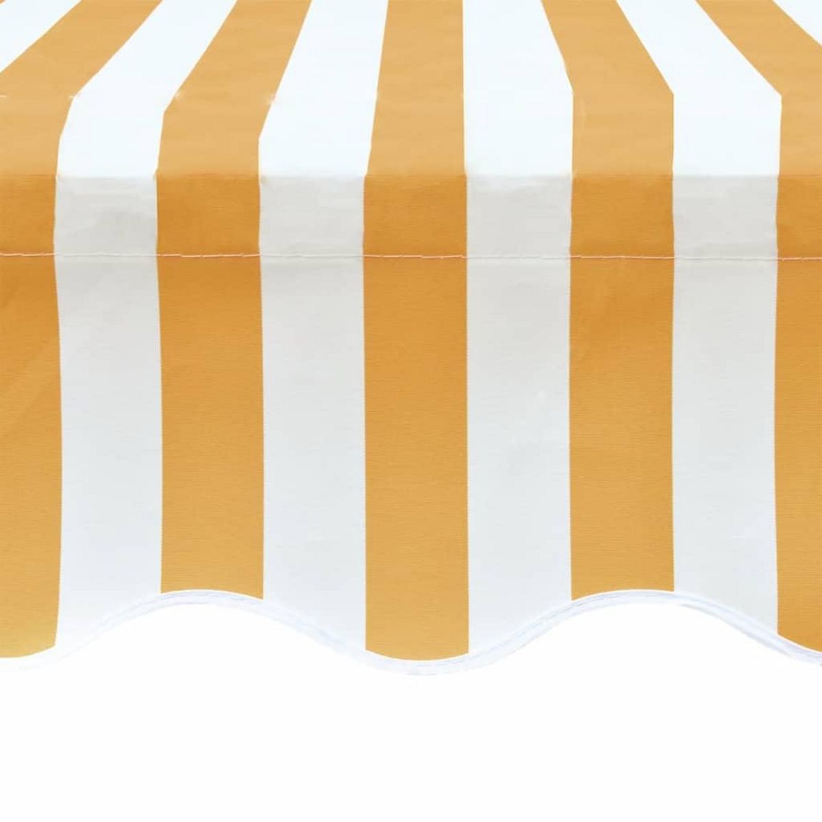 VIDAXL Tissu d'auvent Jaune tournesol/blanc 4 x 3 m (cadre non inclus)
