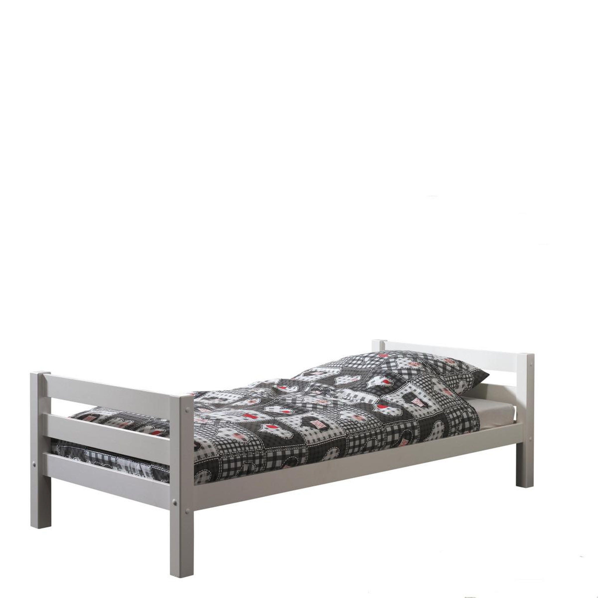 Voir la diapositive 4 : Paris Prix Pack - lit mezzanine enfant & lit simple  pino  90x200cm blanc
