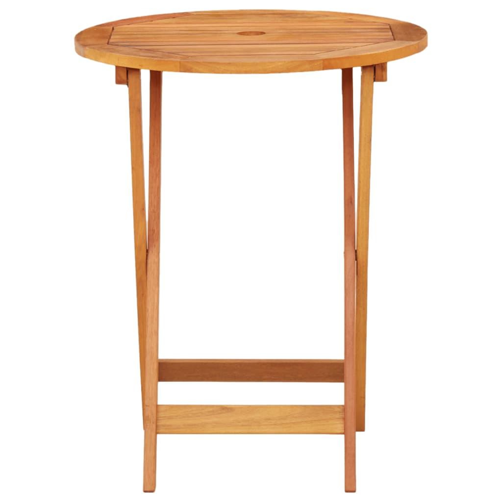 Voir la diapositive 2 : VIDAXL Table de jardin pliable Ø60x75 cm Bois d'eucalyptus solide