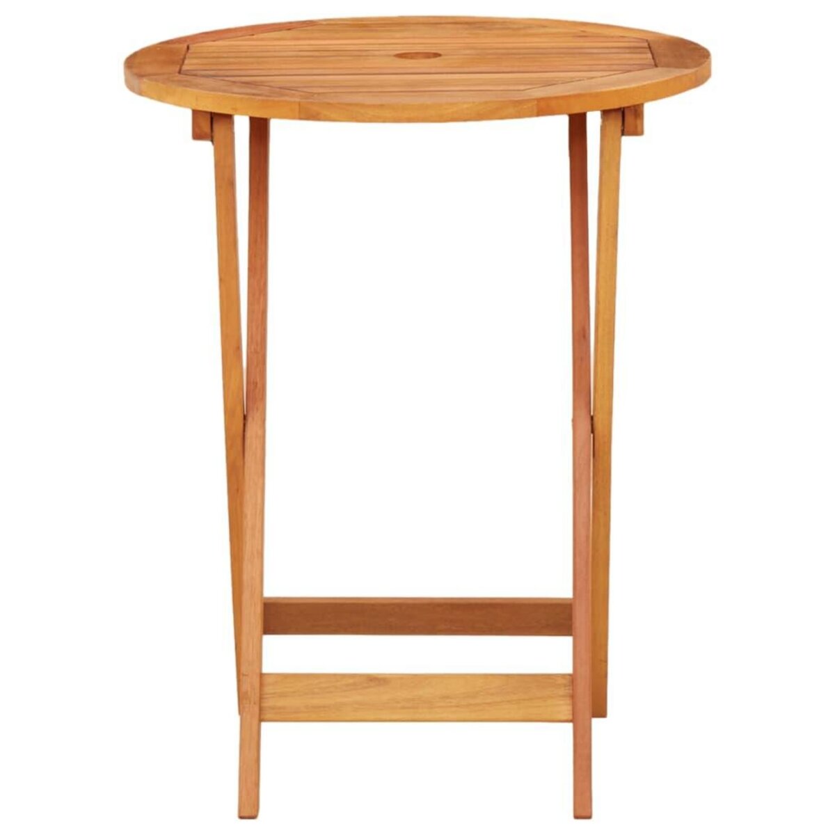 VIDAXL Table de jardin pliable Ø60x75 cm Bois d'eucalyptus solide