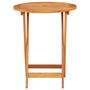 Voir la diapositive 2 : VIDAXL Table de jardin pliable Ø60x75 cm Bois d'eucalyptus solide