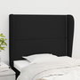 Voir la diapositive 1 : VIDAXL Tete de lit avec oreilles Noir 103x23x118/128 cm Tissu