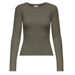 JACQUELINE DE YONG T-Shirt Manches Longues Kaki Femme JDY Vaya. Coloris disponibles : Vert
