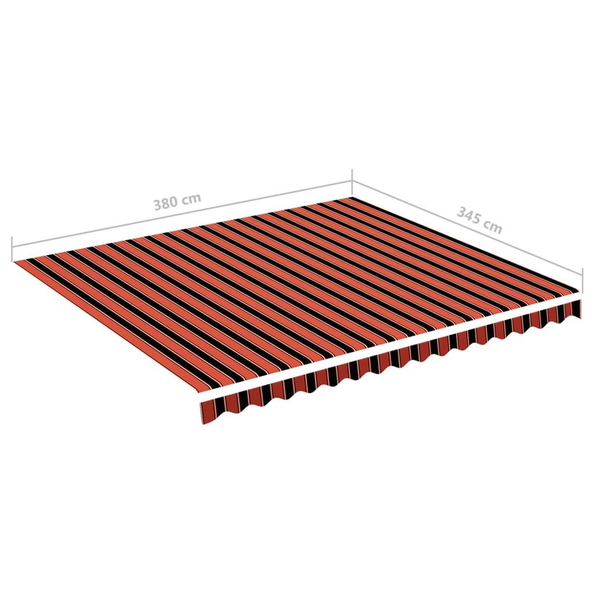 Voir la diapositive 6 : VIDAXL Tissu de remplacement pour auvent Orange et marron 4x3,5 m