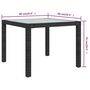 Voir la diapositive 5 : VIDAXL Table de jardin 90x90x75 cm Verre trempe et resine tressee Noir