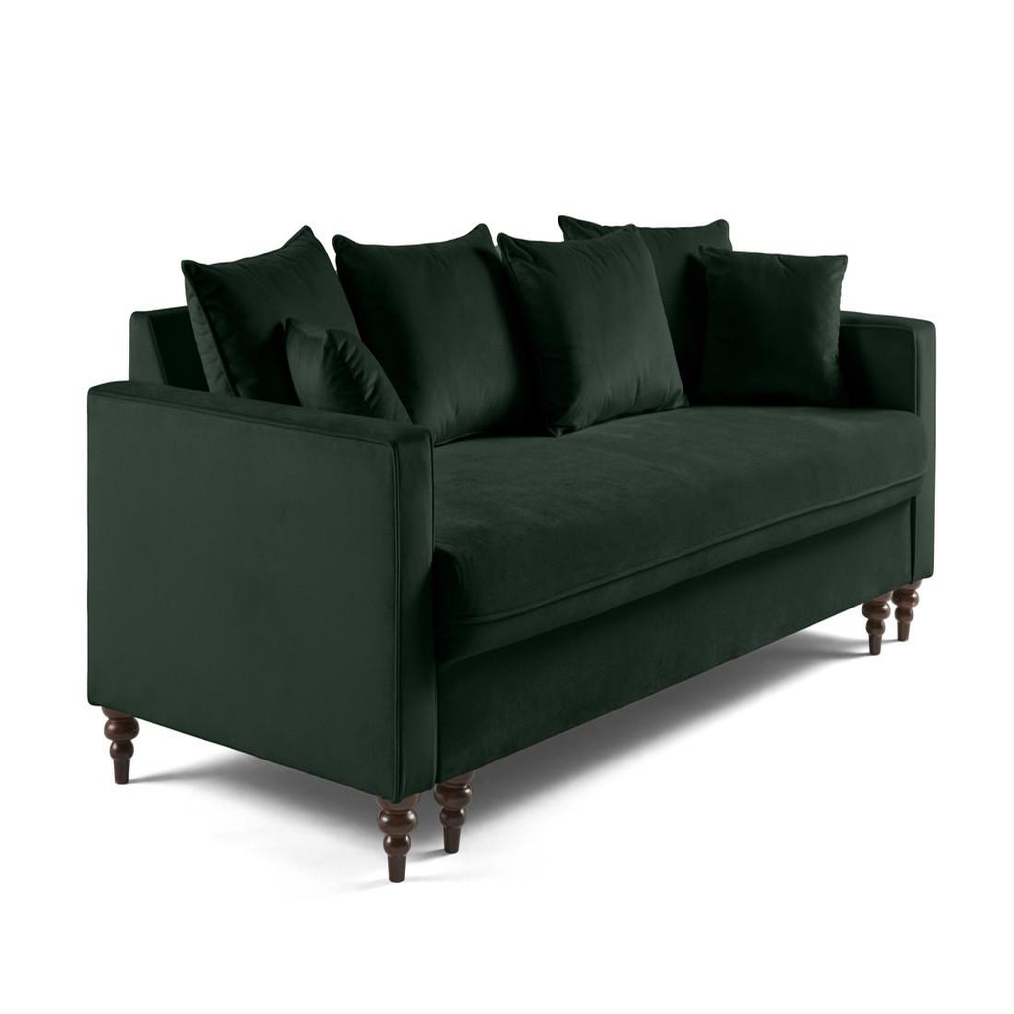 Voir la diapositive 3 : BEST MOBILIER Flamingo - canapé droit 3 places convertible en velours