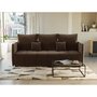 Voir la diapositive 1 : BEST MOBILIER Petra - canapé 3 places convertible avec coffre - en velours