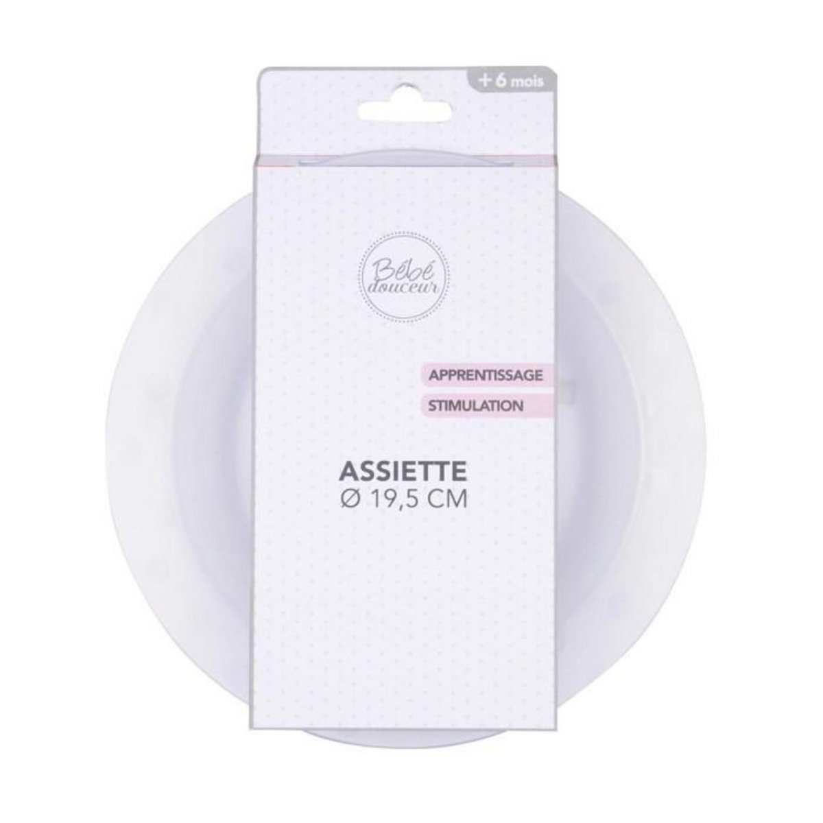 Paris Prix Assiette en Plastique  Bébé  19cm Blanc