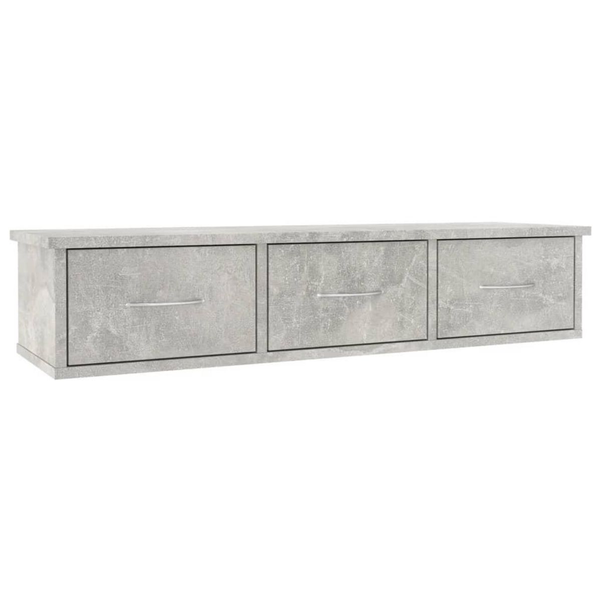 VIDAXL Etagere murale avec tiroirs Gris beton bois d'ingenierie