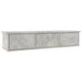 Voir la diapositive 2 : VIDAXL Etagere murale avec tiroirs Gris beton bois d'ingenierie