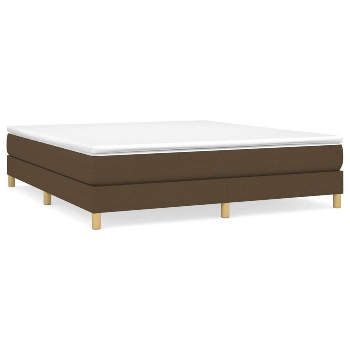 VIDAXL Cadre de lit sans matelas marron fonce 160x200 cm tissu