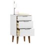 Voir la diapositive 3 : VIDAXL Table de chevet MOLDE Blanc 40x35x65 cm Bois de pin massif