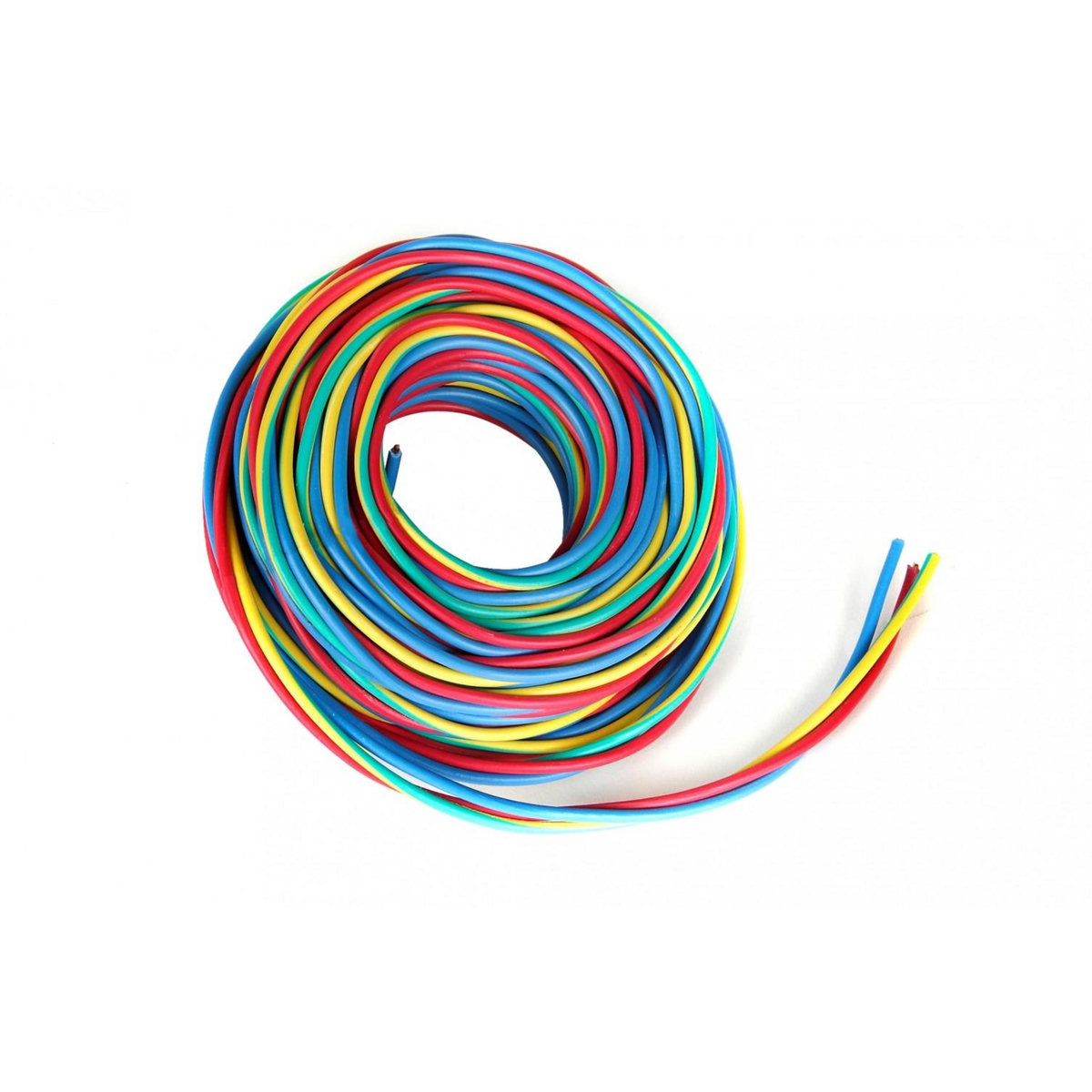 CENTRALE BRICO Fil électrique 2.5 mm² h07vu L.10 m, rouge / vert - jaune / bleu