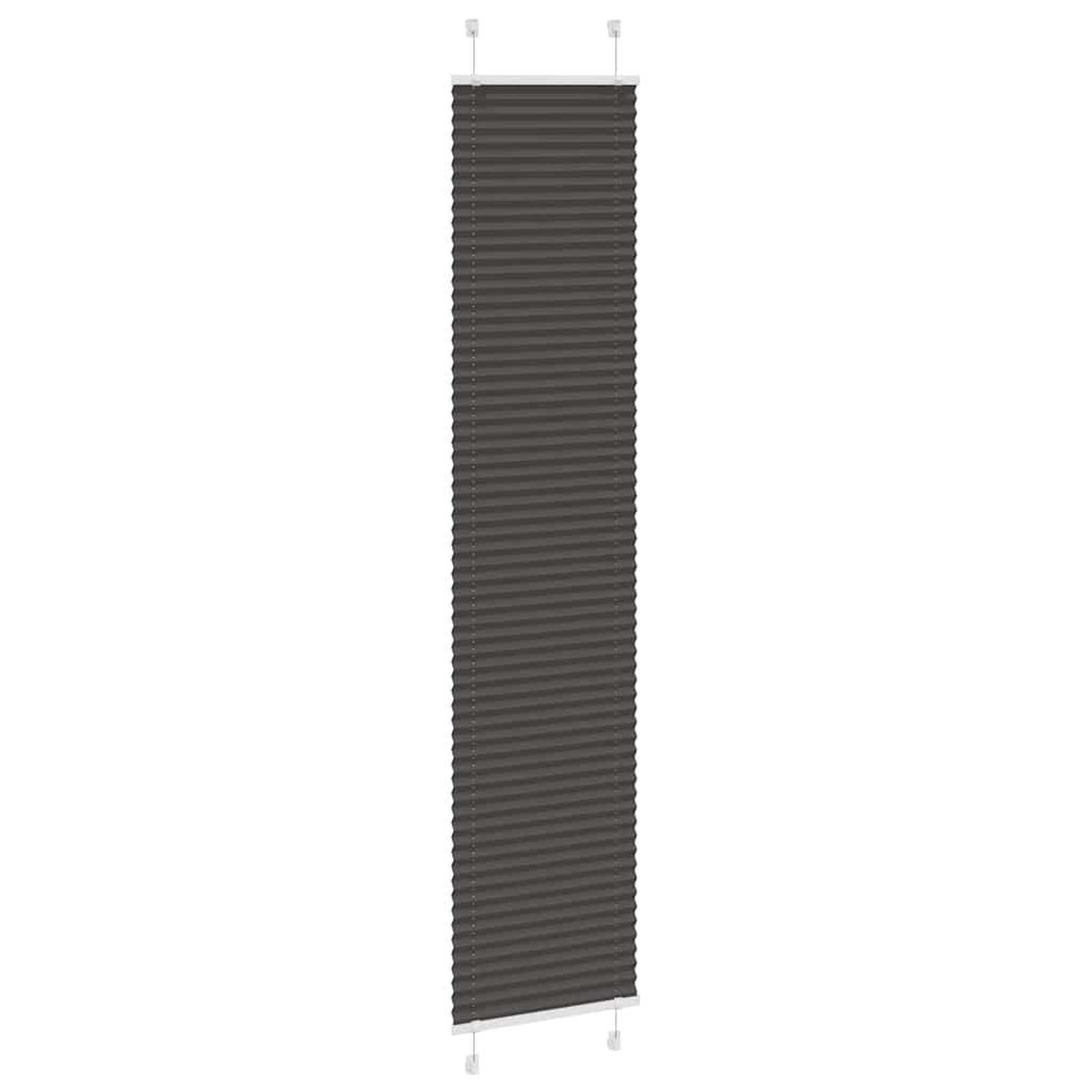 Voir la diapositive 3 : VIDAXL Store plisse noir 45x200 cm largeur du tissu 44,4 cm polyester