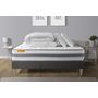 Voir la diapositive 1 : SEPTNUITS Pack matelas + sommier kit gris Memo Spring Ressorts ensachés MAXI épaisseur + Couette + 2 oreillers