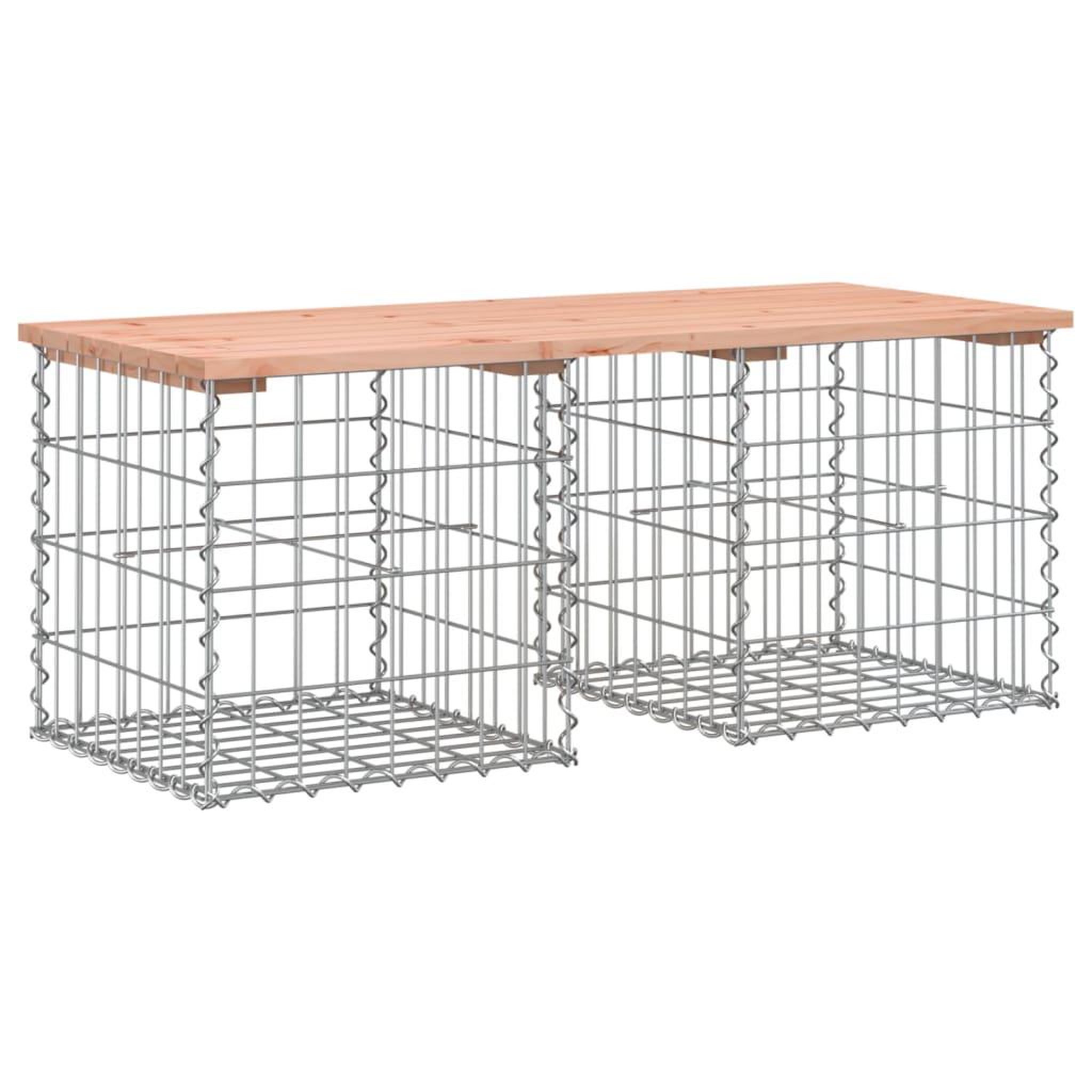 Voir la diapositive 2 : VIDAXL Banc de jardin design gabion 103x44x42cm bois massif de douglas