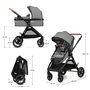 Voir la diapositive 1 : KINDERKRAFT Poussette multifonctionnelle 3 en 1 ESME PRO
