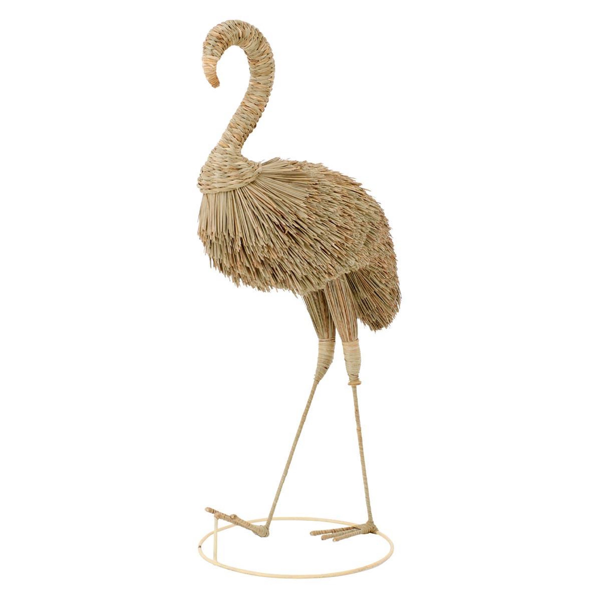 J-LINE Flamant rose herbe  afrique  125cm naturel