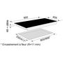 Voir la diapositive 2 : Airlux Table de cuisson induction 90cm 3 feux 7400w noir - atif930bk