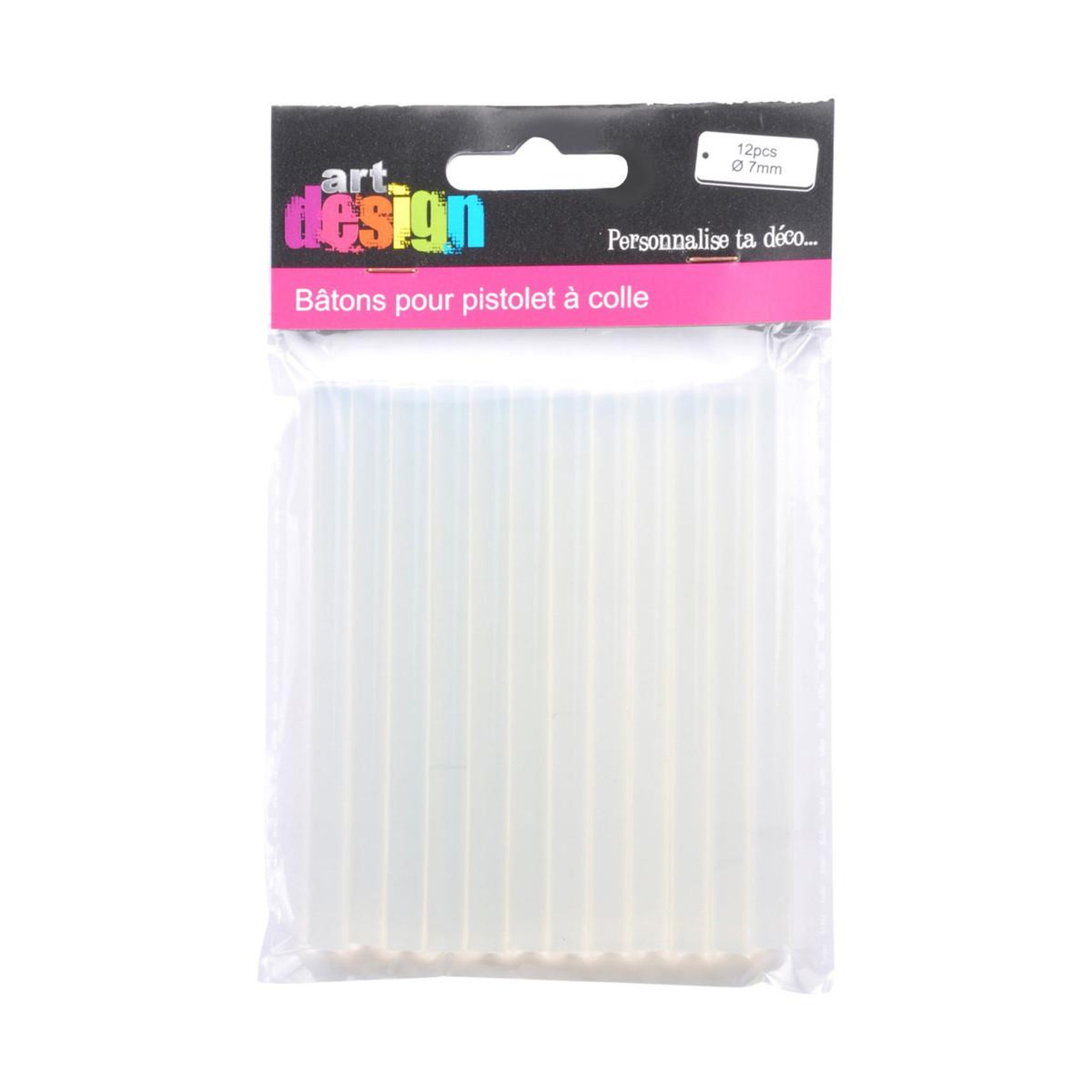 Voir la diapositive 2 : ARTDESIGN Lot de 12 Bâtons de Colle  Pistolet  0,7cm Blanc