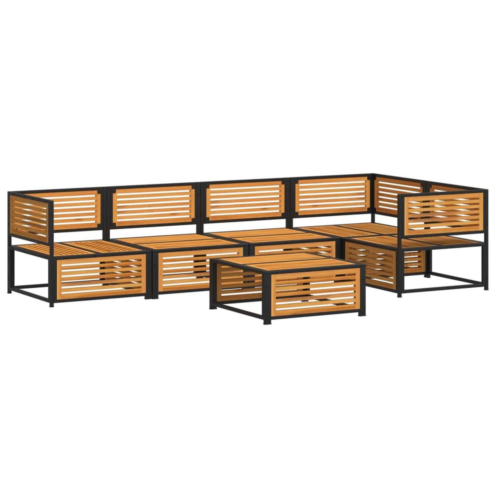 Voir la diapositive 3 : VIDAXL Salon de jardin avec coussins 6 pcs bois d'acacia solide