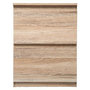 Voir la diapositive 3 :  Table de Chevet 2 Tiroirs Design  Pluz  50cm Naturel
