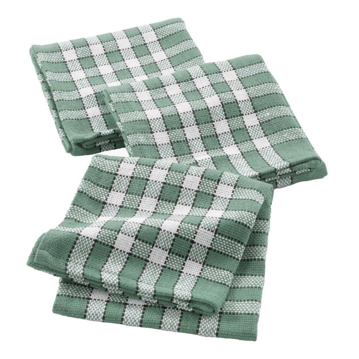 Paris Prix Lot de 3 Serviettes de Table  Traditio  45x45cm Vert Cèdre