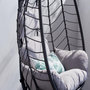 Voir la diapositive 5 : CONCEPT USINE Fauteuil suspendu en résine effet rotin gris LIMA