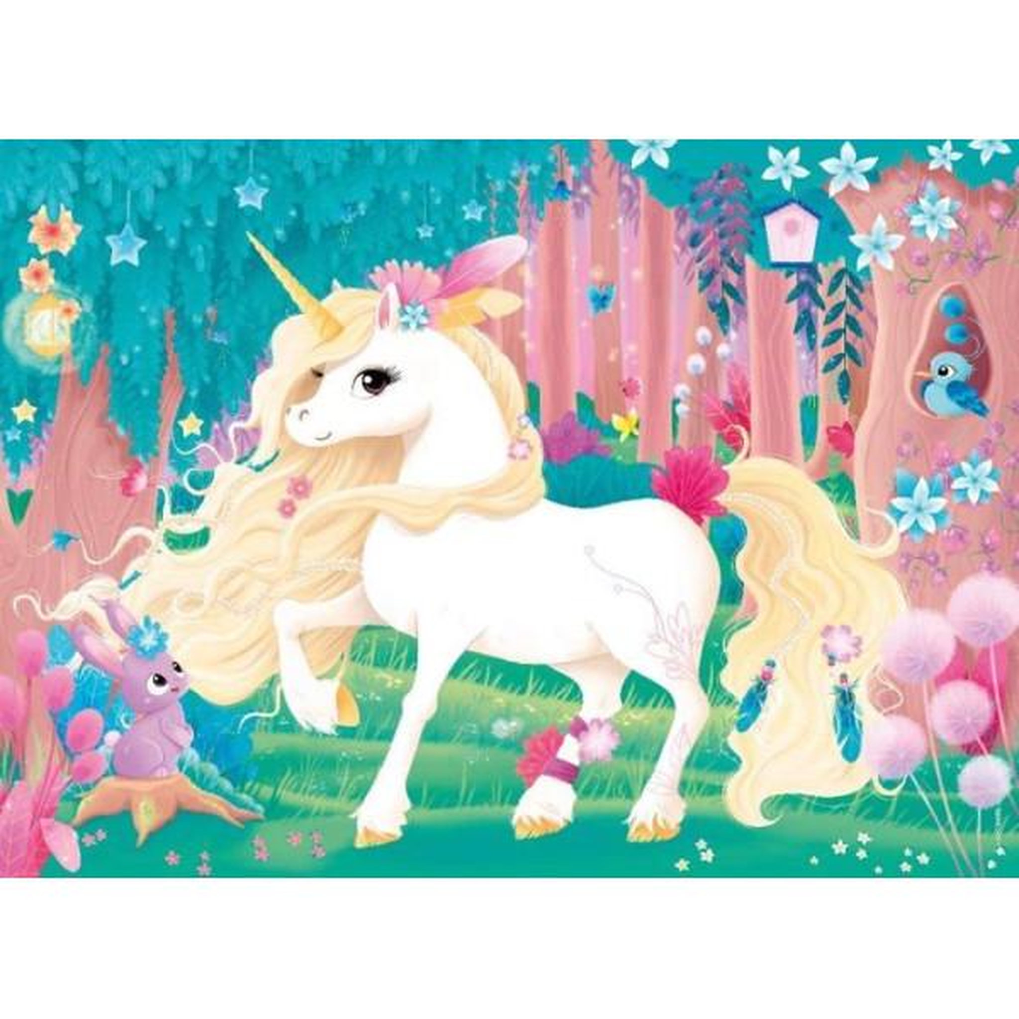 Voir la diapositive 3 : Nathan Puzzle enfant 45 pièces – Jolie licorne – Ravensburger