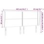 Voir la diapositive 6 : VIDAXL Tete de lit avec oreilles Blanc 163x23x118/128 cm Similicuir