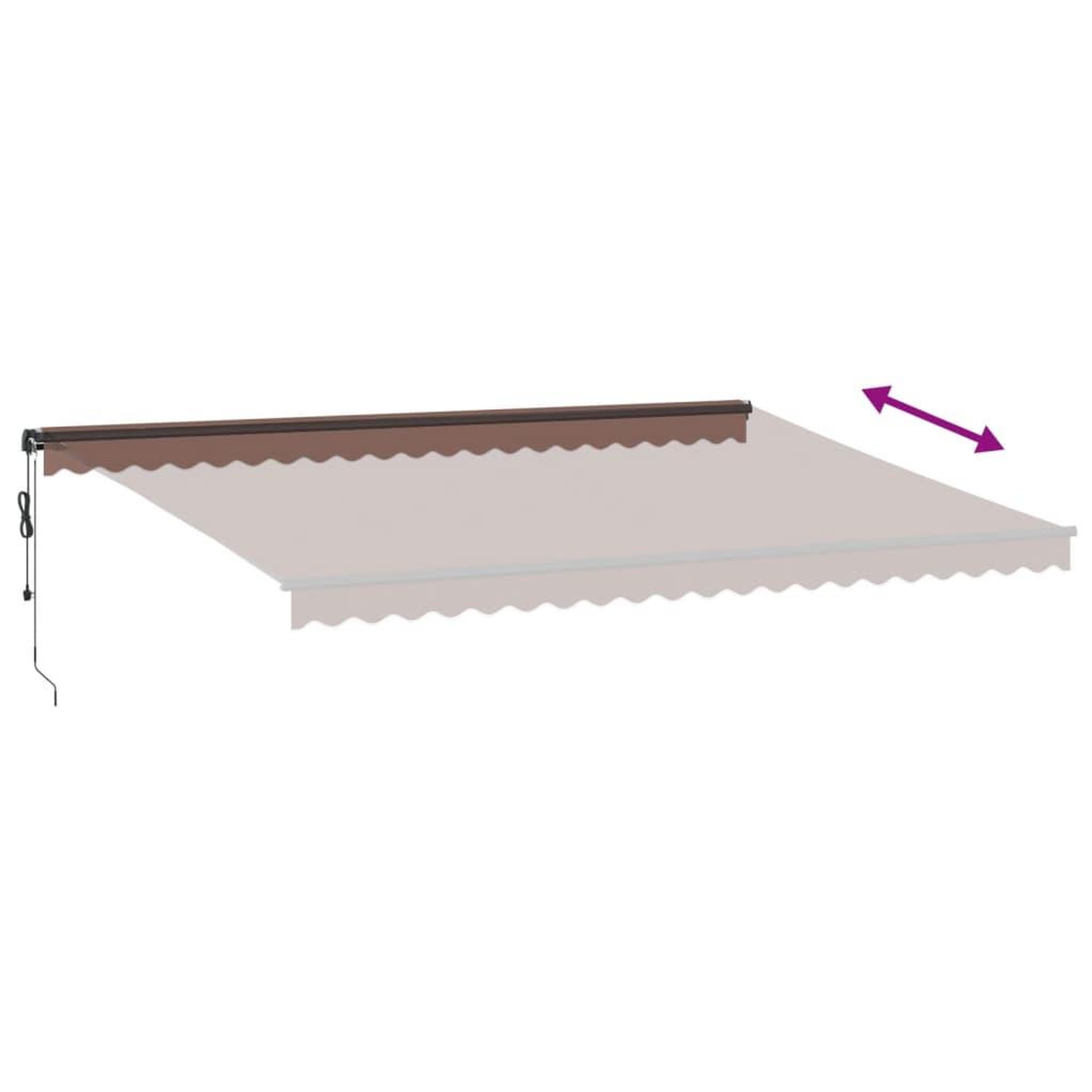 Voir la diapositive 5 : VIDAXL Auvent retractable automatique marron 500x350 cm