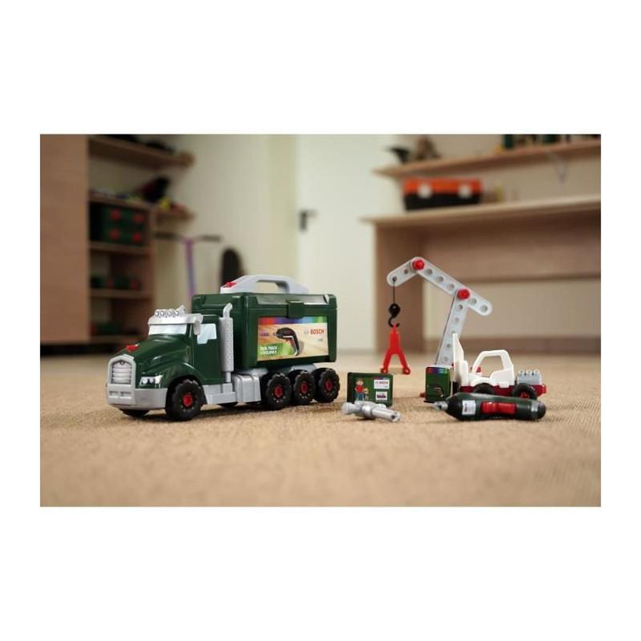Voir la diapositive 2 : Klein Jouet de bricolage - KLEIN - Camion de bricolage Bosch a monter/démonter - Jeu de construction de plus de 80 pieces.