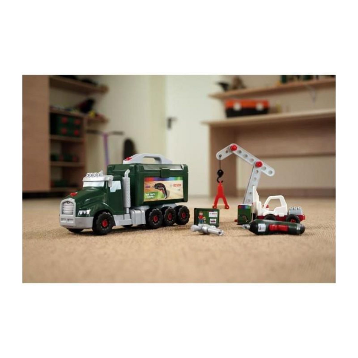 Klein Jouet de bricolage - KLEIN - Camion de bricolage Bosch a monter/démonter - Jeu de construction de plus de 80 pieces.