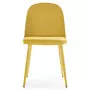 VS VENTA-STOCK Lot de 4 chaises Kana moutarde, pieds en métal et assise rembourrée
