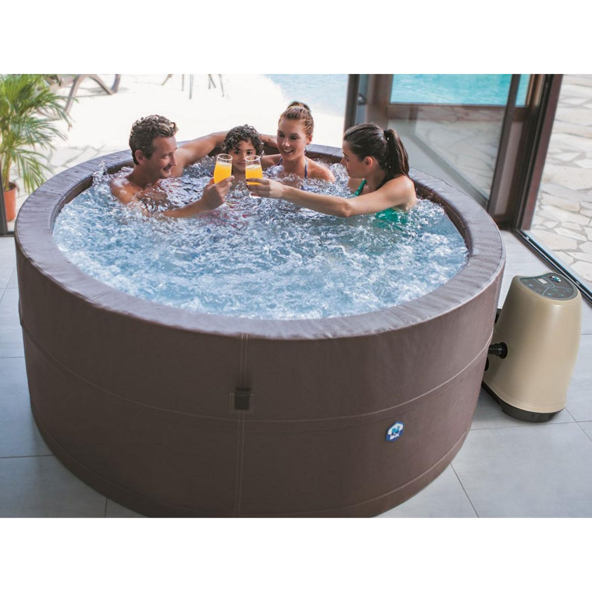 Netspa Spa portable semi-rigide Vita Premium rond Bulles 4-6 places - Netspa