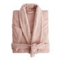 Voir la diapositive 1 : ACTUEL Peignoir col chale uni en coton 380gsm
