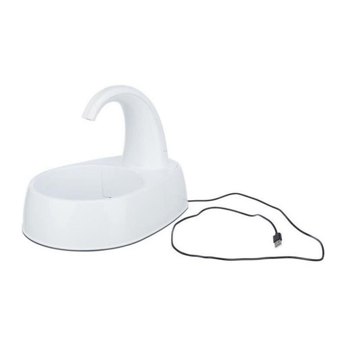 Trixie Fontaine a boire TRIXIE Curved Stream - Plastique - 2,5L - 25 × 24,5 × 35 cm - Blanc