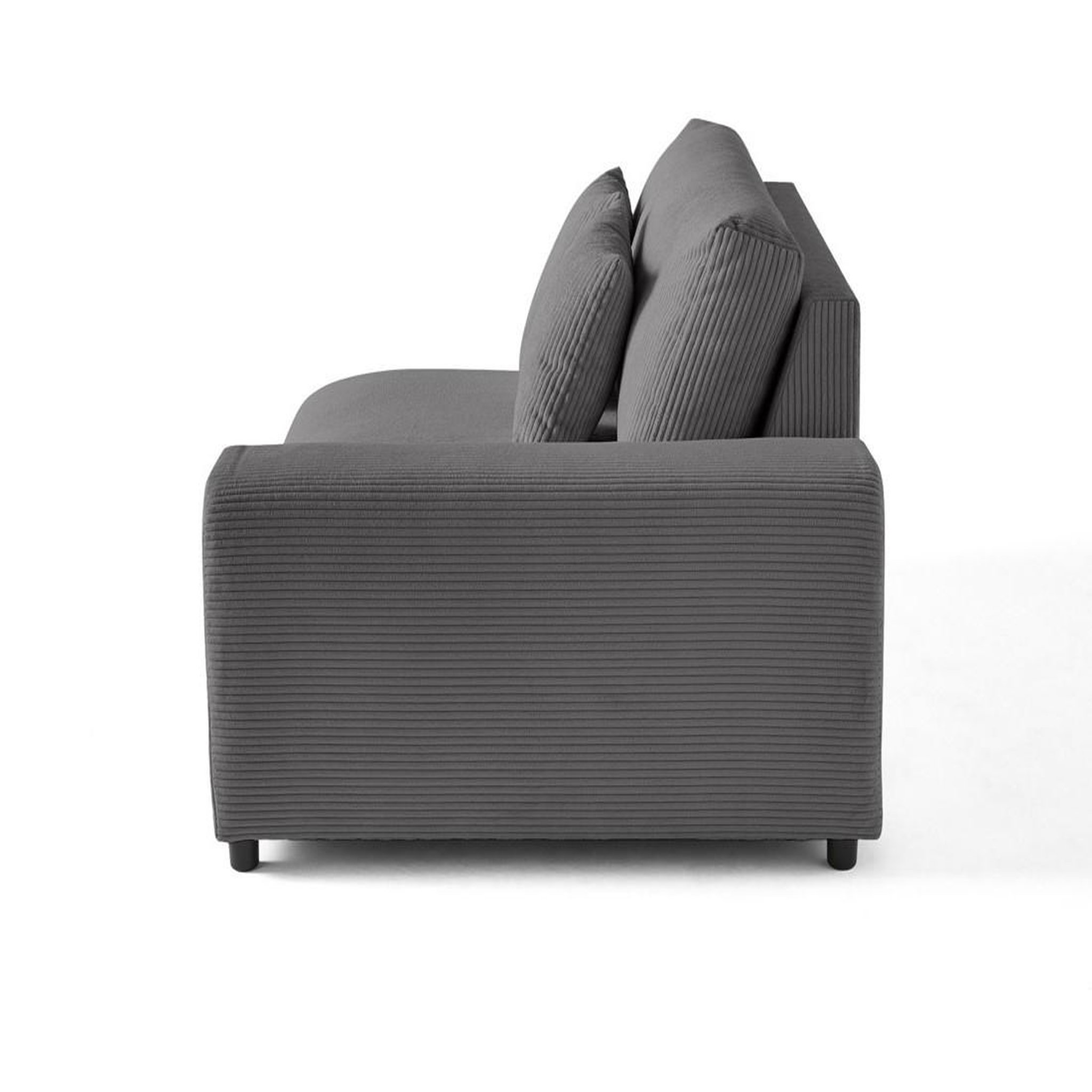 Voir la diapositive 3 : BEST MOBILIER Garance - module d'assise 2 places avec accoudoir droit - en velours côtelé