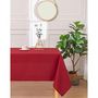 Voir la diapositive 1 : UNIVERS DECOR Nappe antitache unie Rouge rectangulaire 145 x 240 cm