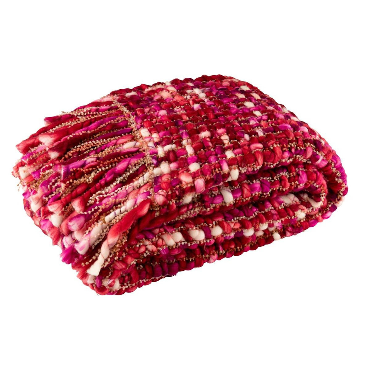 Paris Prix Plaid Tricoté  Efrain  130x170cm Rose Foncé