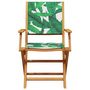 Voir la diapositive 5 : VIDAXL Chaises de jardin lot de 2 motif de feuilles acacia et tissu