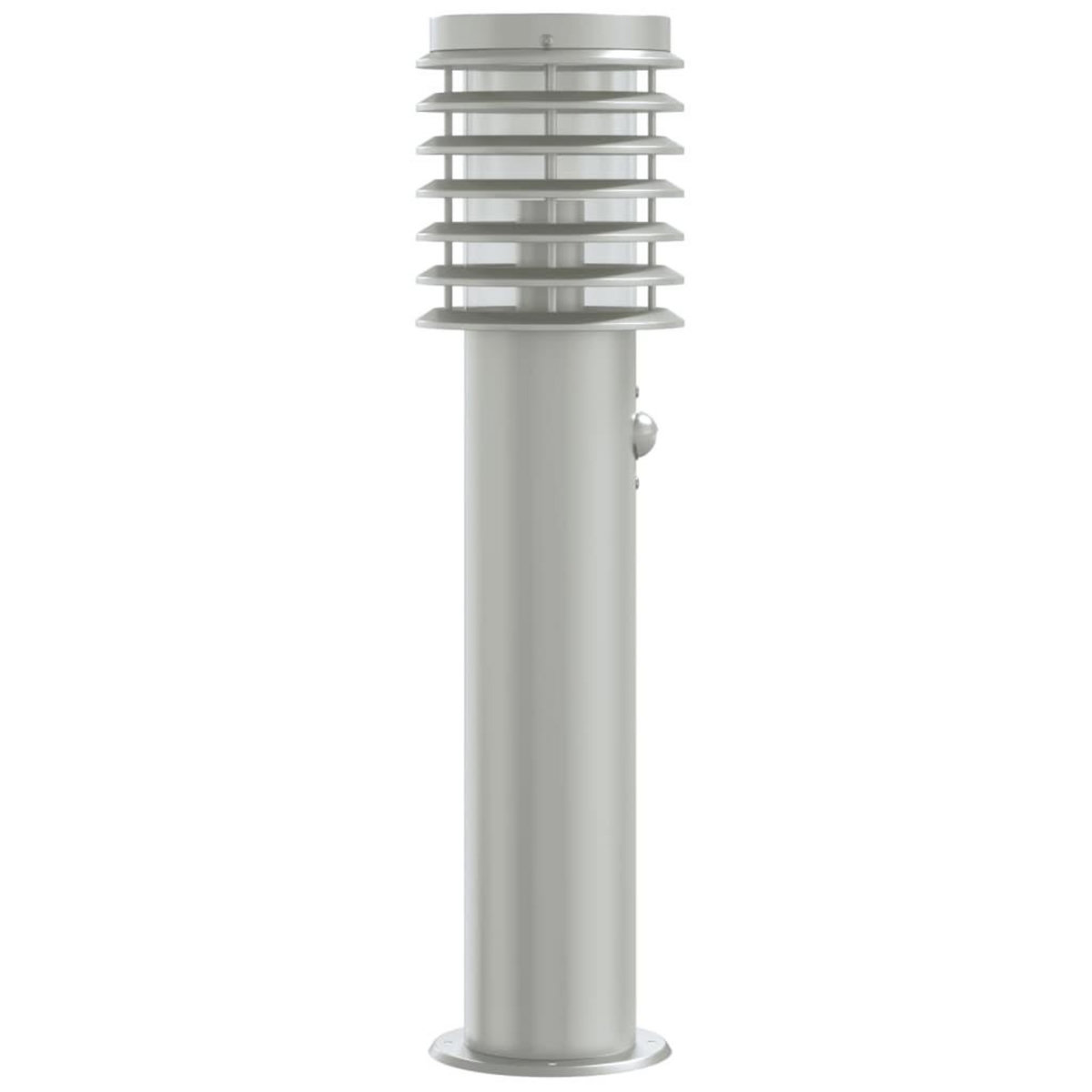 VIDAXL Lampadaire d'exterieur avec capteur argente acier inoxydable