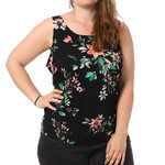 Vero Moda Débardeur Imprimé  Femme Vero Moda CURVE Tigers Eye. Coloris disponibles : Noir