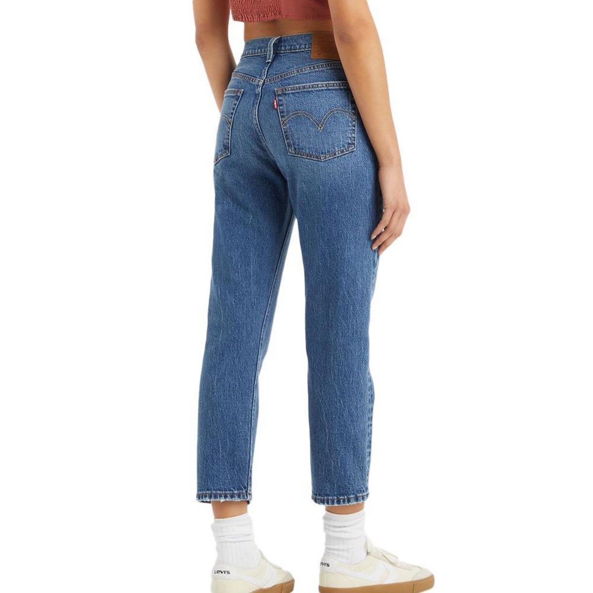 Levi's Jean 501  Clair foncé Femme Levi's Original Cropped   W28