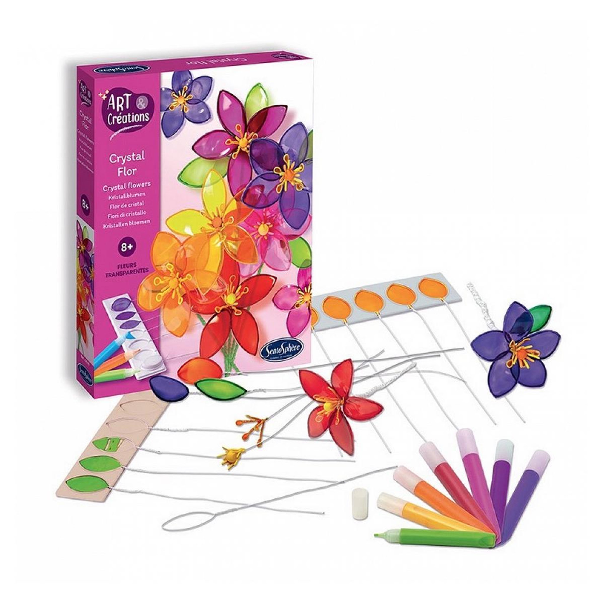 Voir la diapositive 2 : Sentosphere Crystal Flor - Art et creations - Fleurs transparentes